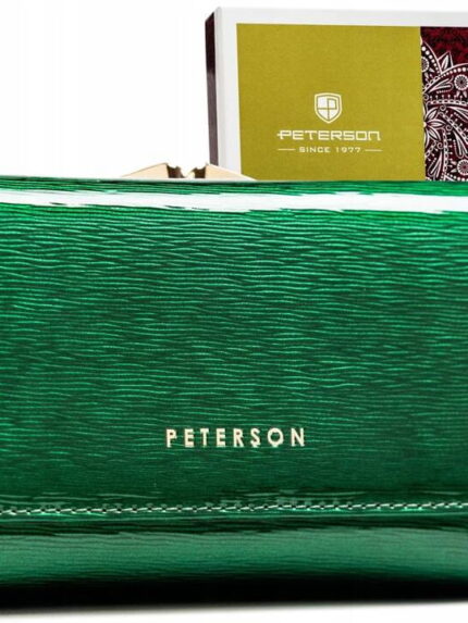 Średniej wielkości portfel damski ze skóry naturalnej - Peterson