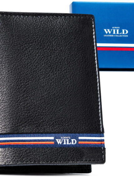 Skórzany portfel męski bez zapięcia - Always Wild