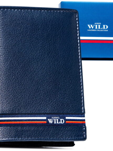 Skórzany portfel męski bez zapięcia - Always Wild