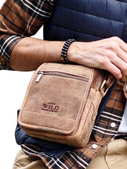 Skórzana torba męska z kieszeniami - Always Wild