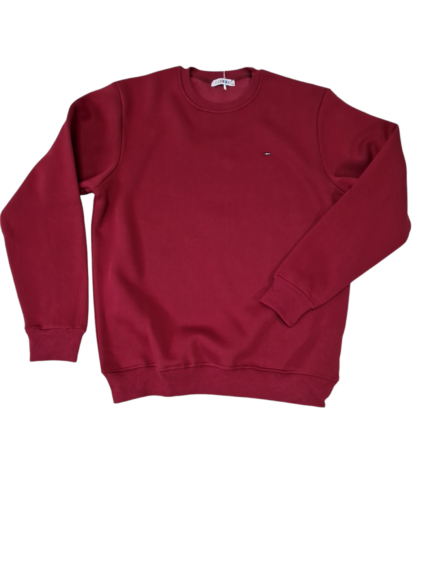 Bluza gruba nadwymiar bordowa