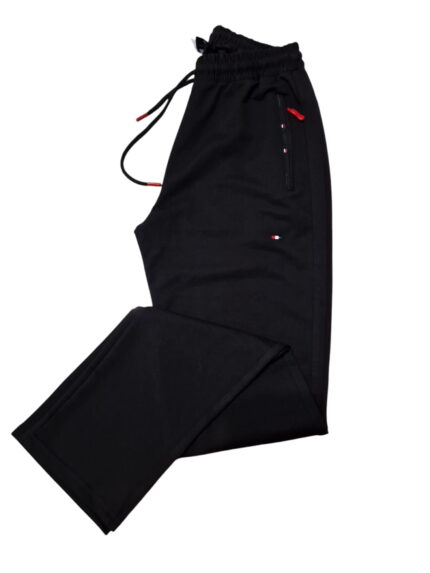 Spodnie dresowe męskie bez ściągacza czarne