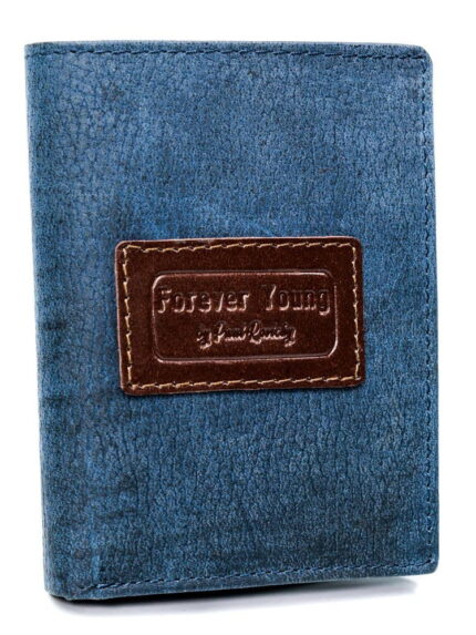 Piękny kolorowy portfel męski ze skóry naturalnej - Forever Young