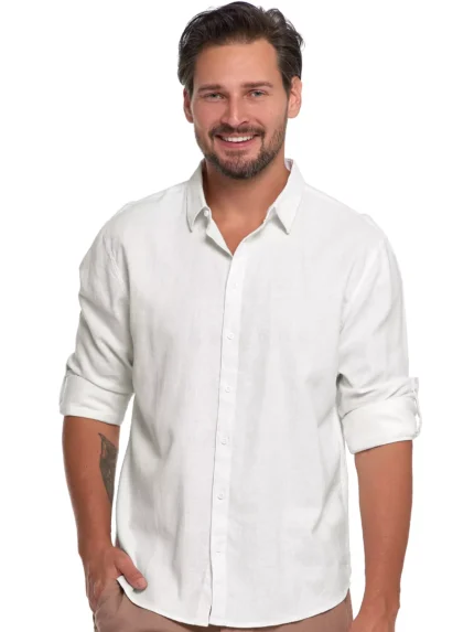 Lniana męska koszula