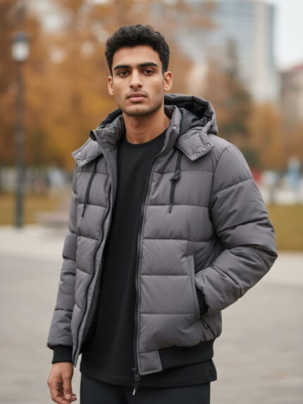 Kurtka męska zimowa ze ściągaczem