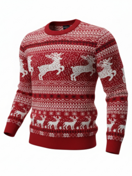 Świąteczny sweter męski wełna