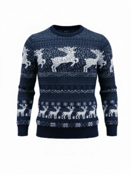 Świąteczny sweter męski wełna