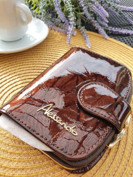 skórzany portfel damski