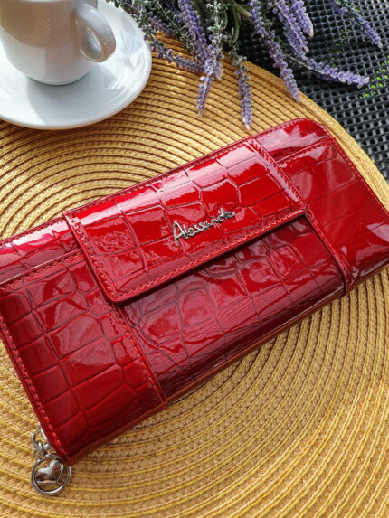 skórzany portfel damski