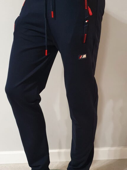 Spodnie dresowe męskie  granatowe  bez ściagacza