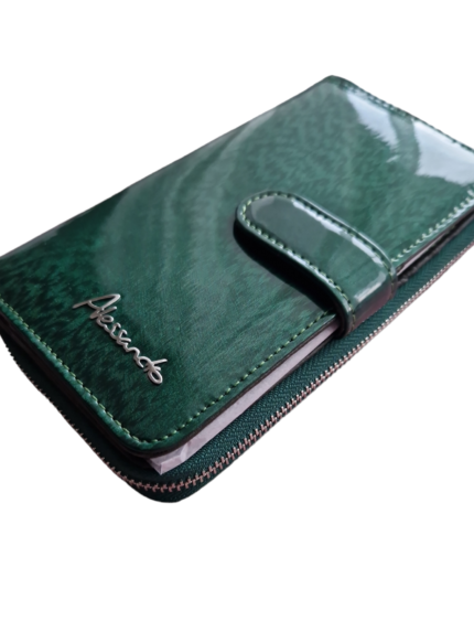 Skórzany średni portfel damski