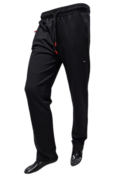 Spodnie dresowe męskie bez ściągacza czarne