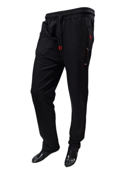 Spodnie dresowe męskie bez ściągacza czarne