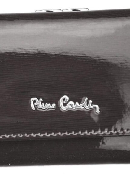 Lakierowany portfel ze skóry naturalnej z portmonetką na bigiel - Pierre Cardin