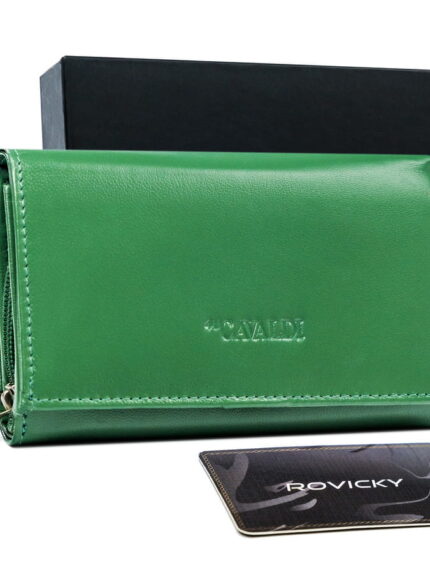 Duży, skórzany portfel damski z systemem RFID - 4U Cavaldi