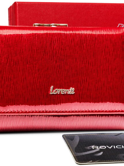 Kompaktowy skórzany portfel z zewnętrzną portmonetką na bigiel - Lorenti