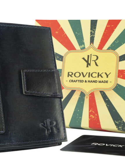 Skórzany portfel męski w stylu retro - Rovicky