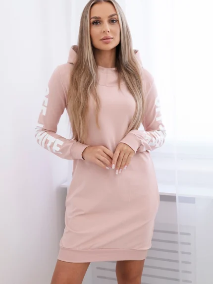 Sukienka Off White pudrowy beż