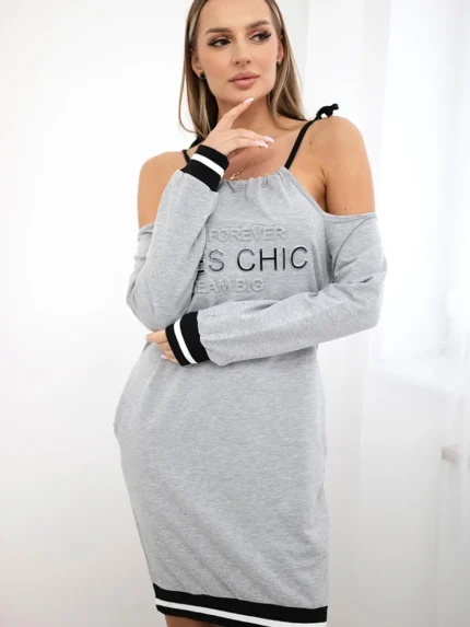 Sukienka Tres Chic szara