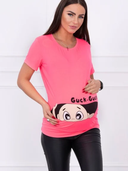 Bluzka ciążowa Guck różowy neon