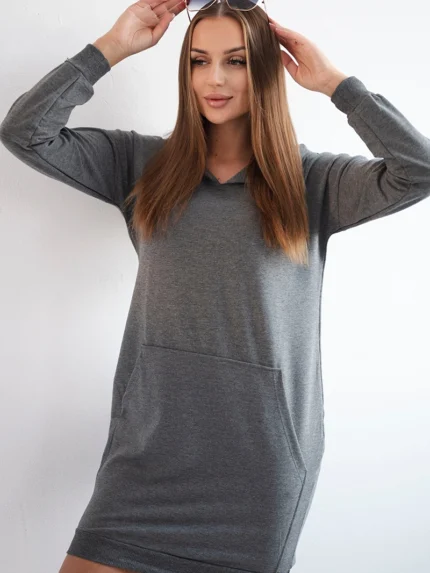 Sukienka z kapturem grafitowy
