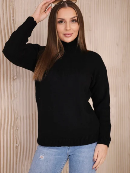 Sweter z półgolfem  czarny