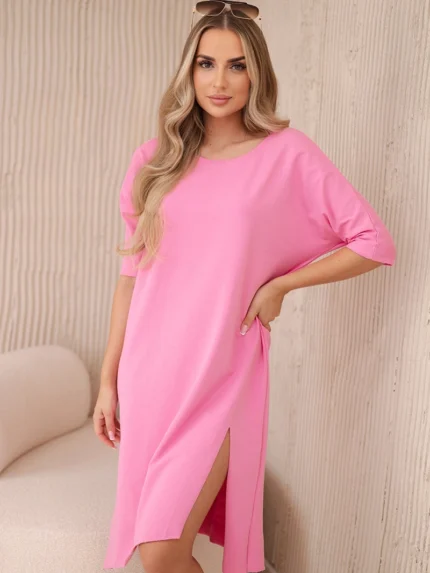 Sukienka oversize jasno różowa