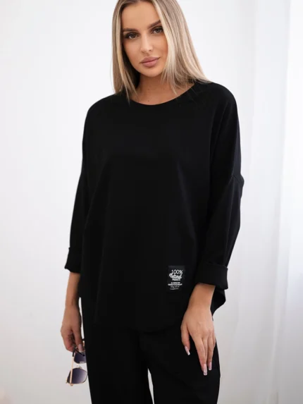 Komplet Punto Milano Winter bluza + spodnie czarny
