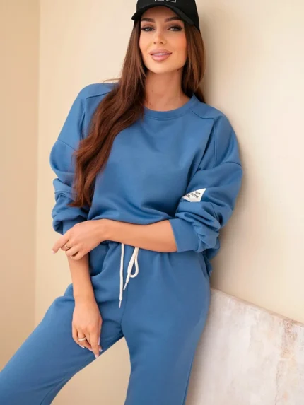 Komplet bluza + spodnie masełko jeansowy