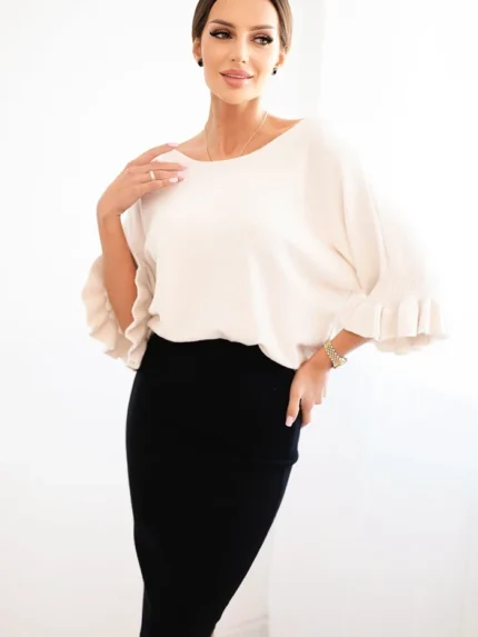 Spódnica damska wiskozowa z elastycznej dzianiny czarna