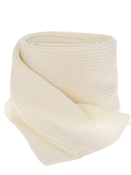 Szalik zimowy damski, kremowy, 100% wełniany merino, Jessica