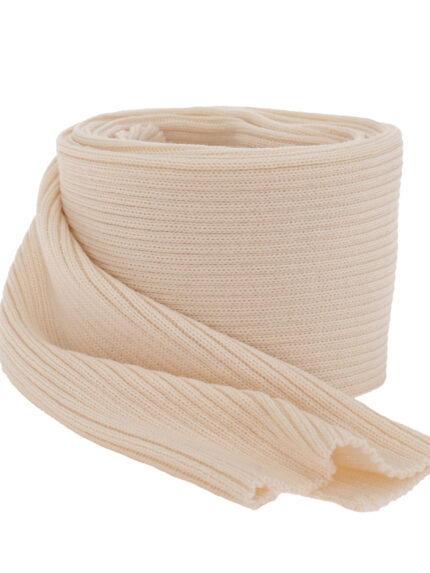 Szalik zimowy damski, kremowy, 100% wełniany merino, Jessica