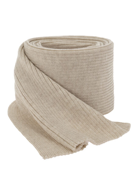Szalik zimowy damski, beżowy, 100% wełniany merino Jessica