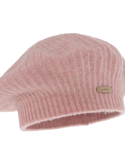 Beret damski zimowy, różowy, Grace