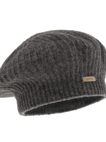Beret zimowy damski, ciemnoszary, Grace