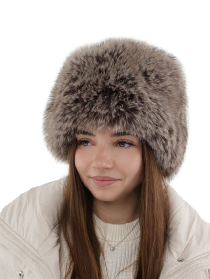 Czapka zimowa damska, beżowa, podszyta polarem z wełny merino, Holly