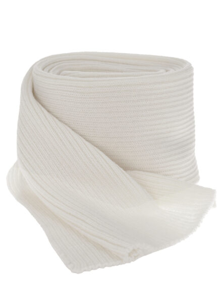 Szalik zimowy damski, biały, 100% wełniany merino, Jessica