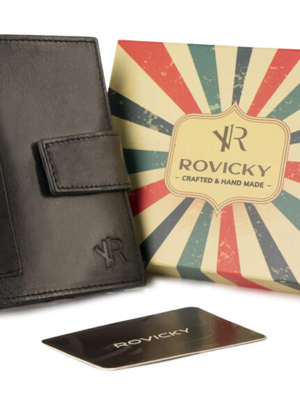 Skórzany portfel męski w stylu retro - Rovicky