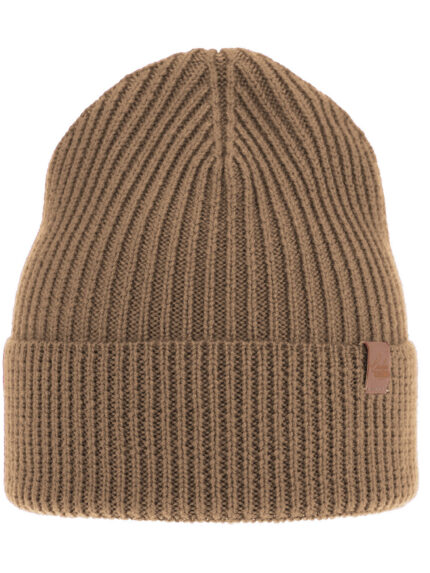 Czapka zimowa damska, camel, 100% wełniana merino Isla