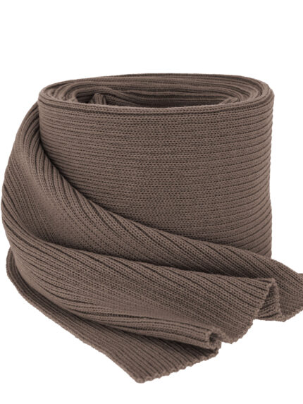 Szalik zimowy damski, brązowy, 100% wełniany merino, Jessica