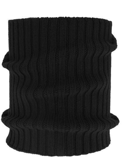 Komin zimowy damski, czarny, 100% wełniany merino, Zorina