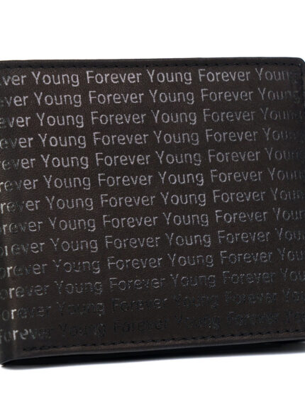 Skórzany portfel zdobiony monogramem - Forever Young