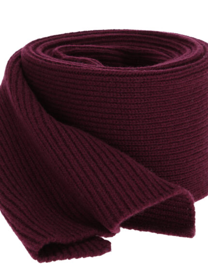Szalik zimowy damski, burgundowy, wełna merino z kaszmirem, Arvina