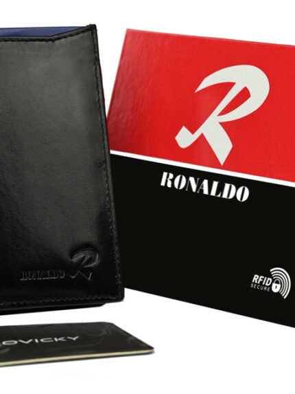 Skórzany portfel z antykradzieżowym zabezpieczeniem - Ronaldo