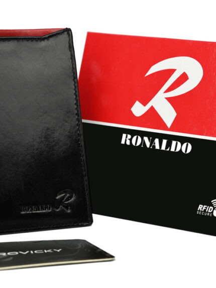 Skórzany portfel z antykradzieżowym zabezpieczeniem - Ronaldo