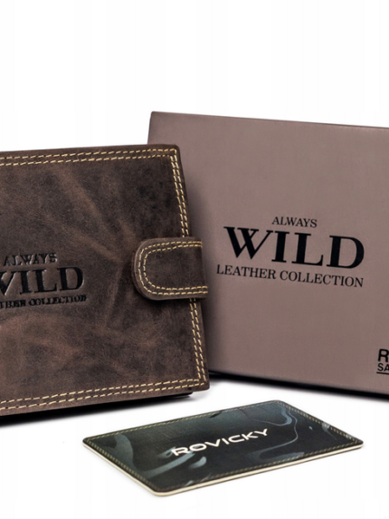 Duży, markowy portfel męski z systemem RFID - Always Wild