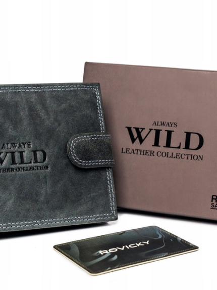 Duży, markowy portfel męski z systemem RFID - Always Wild