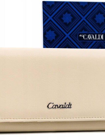 Elegancki, duży portfel damski ze skóry ekologicznej - 4U Cavaldi