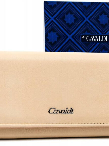Elegancki, duży portfel damski ze skóry ekologicznej - 4U Cavaldi