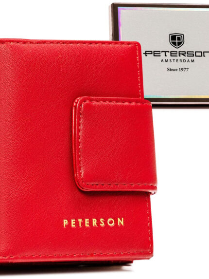 Mały portfel damski ze skóry ekologicznej - Peterson